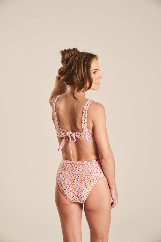 Leah Bikini Top - Blommig